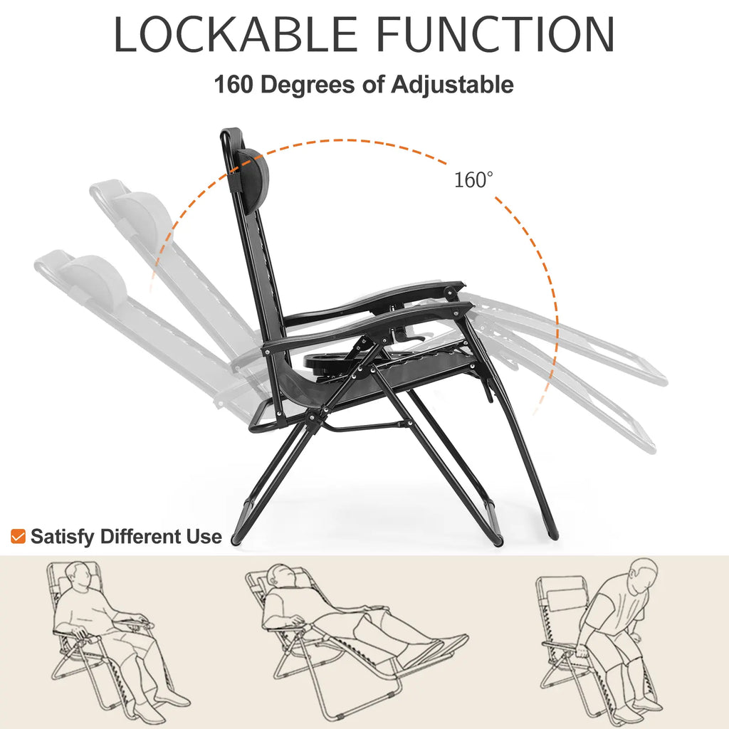 Set of 2 Zero Gravity Chairs